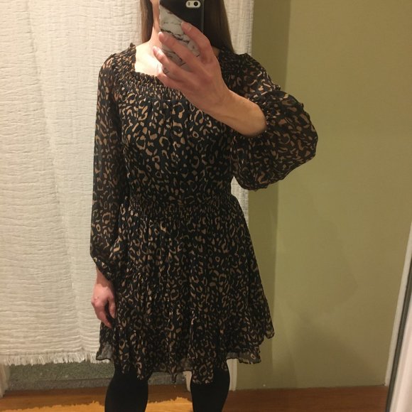 Fate abstract print ruffle dress - Picture 3 of 8